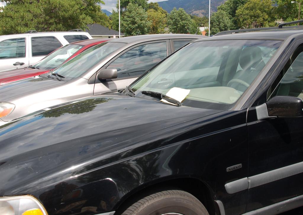 “When students park illegally or without a parking pass, the result is a yellow parking ticket.”