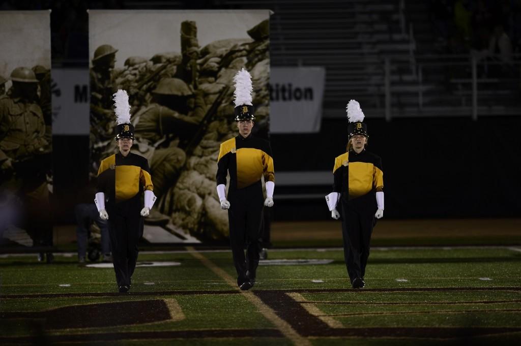 Marching band takes the field in annual Davis Cup