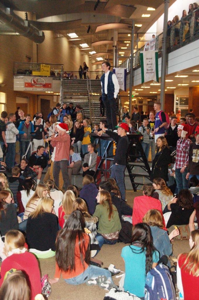 Jordan Jensen was auctioned off for $50 byHannah Cook, Tori Sandholtz, and Lindsey Miller.