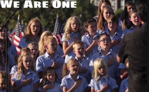 http://www.familyapprovedvideos.com/video/4551/we-are-one-by-one-voice-children-s-choir