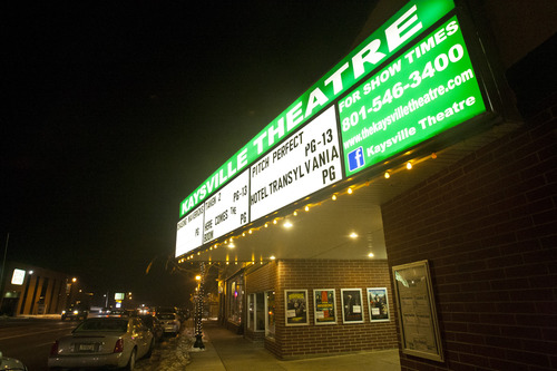 Chris Detrick  |  The Salt Lake Tribune
The Kaysville Theatre Tuesday January 8, 2013.  The Theatre is located at 21 North Main Street in Kaysville.