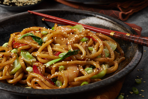 Mongolian Shrimp with Udon Noodles