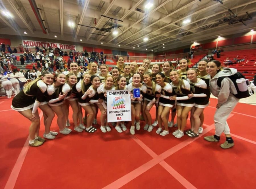 Davis High cheer shows out for the first competition of the season