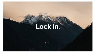"Locking In"